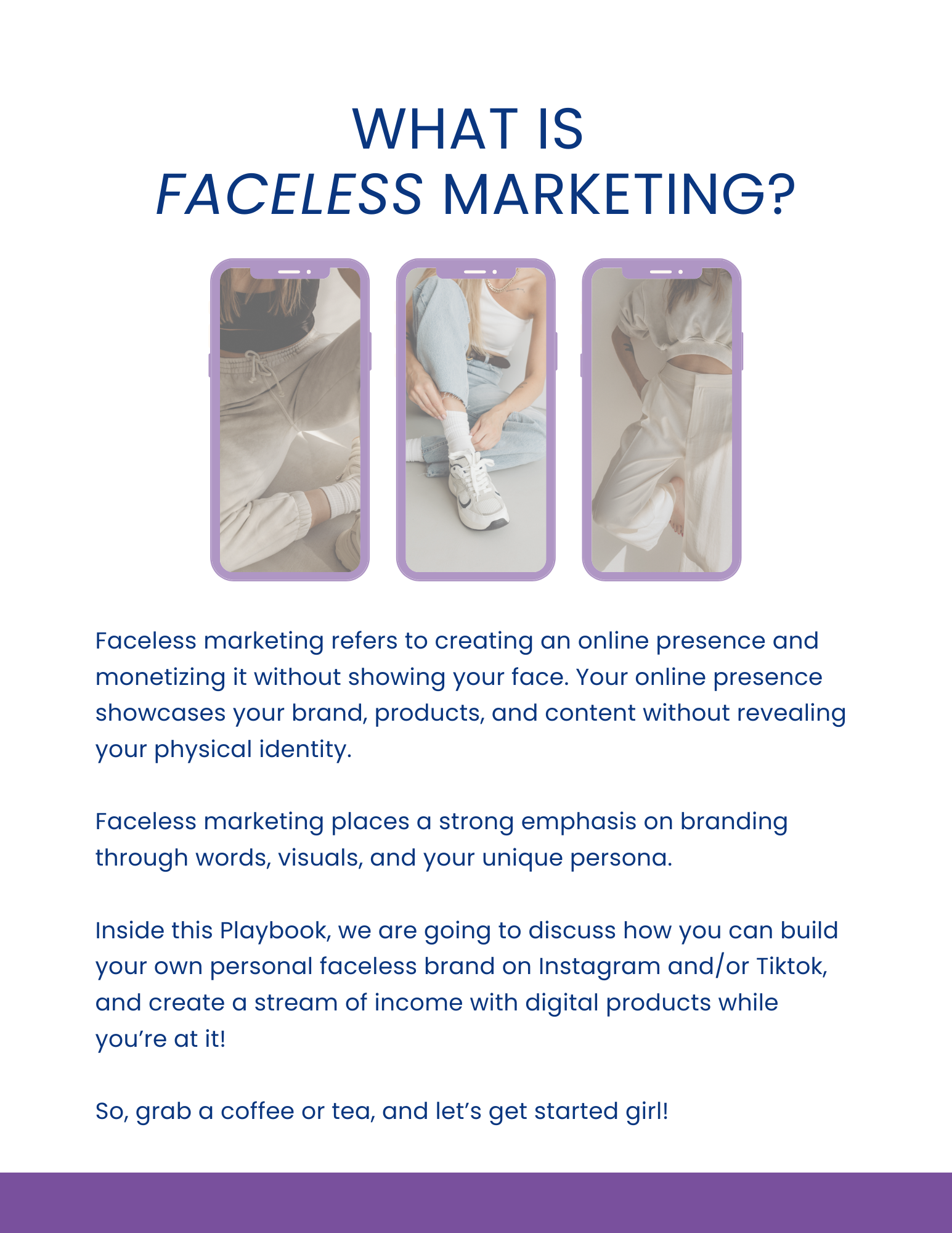 The Faceless Marketing Playbook – Build a Profitable Online Business Without Showing Your Face (+100 pages)